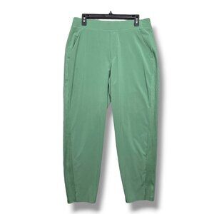 Athleta Brooklyn Mid Rise Ankle Pant Womens 12 Green‎ Travel UPF 50